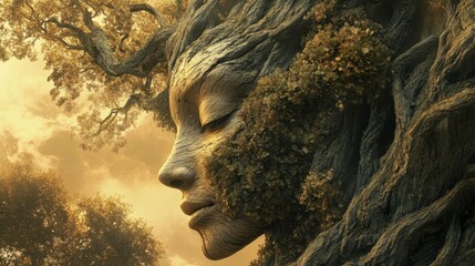 The soft whispers of the whispering trees in the breeze