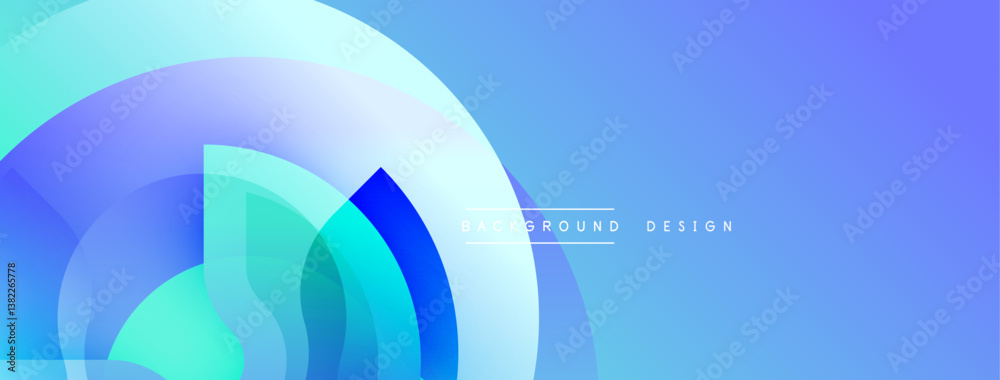 Leinwandbilder Abstract blue background. Overlapping circles create dynamic gradient effect. Modern design, smooth transitions, vibrant colors. Minimalist aesthetic.
