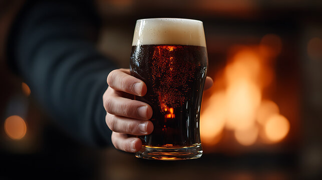 Front view of glasses of beer with wheat
