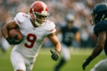 Dynamic football action scene