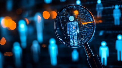 Impact of workforce on business environment through magnification picture