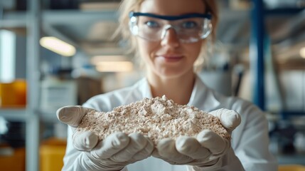 Research scientist conducting experiments laboratory scientific analysis clean environment close-up view innovative discoveries