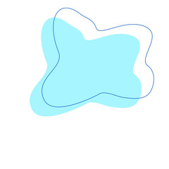 abstrack blue shape with line