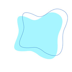 abstrack blue shape with line