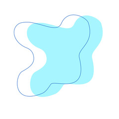 abstrack blue shape with line