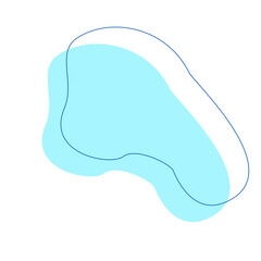 abstrack blue shape with line