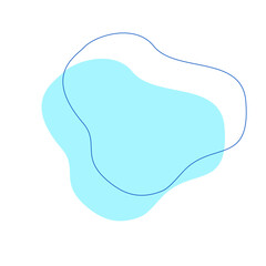 abstrack blue shape with line