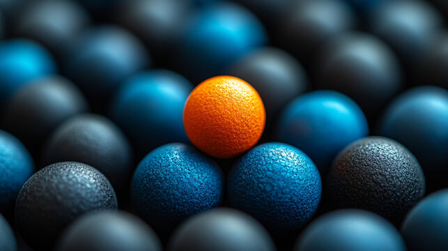 A single vibrant individual stands apart from a uniform group, symbolizing uniqueness, confidence, and individuality in a modern world that values originality and bold self-expression