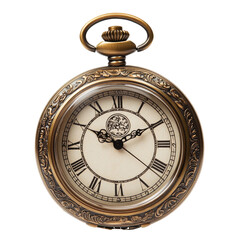 Vintage Pocket Watch on transparent background