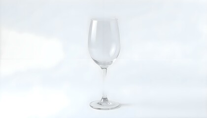 clear wine glass on a white background
