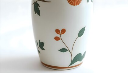 close up of a vase on a white background