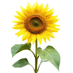 Obraz premium Isolated Sunflower Bloom on transparent background