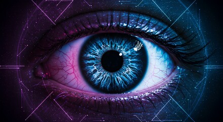 Obraz premium Abstract Alien Eye – Futuristic Vision & Cosmic Art