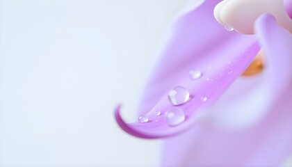purple flower with water droplets on it