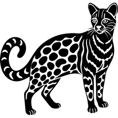 Fototapeta premium vector illustration of a cartoon cat