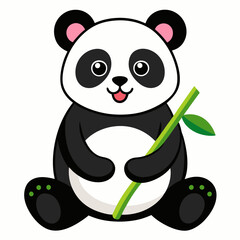 panda and bamboo