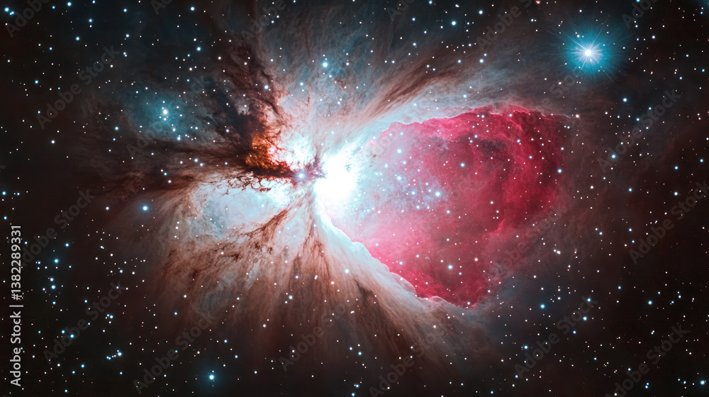 Canvas Prints spiral galaxy and nebula in deep space