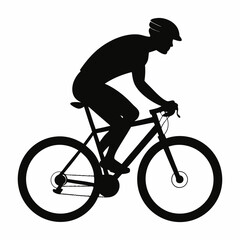 Fototapeta premium silhouette of a cyclist