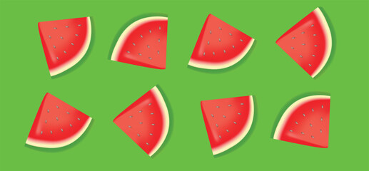 Vibrant Watermelon Summer Pattern A Fresh and Repeating Design with Bright Colors
