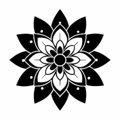 Fototapeta premium black and white lotus flower