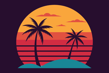 Obraz premium palm trees on the beach