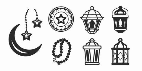 vector illustration of  icon set