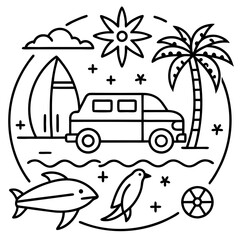 retro car vector illustration