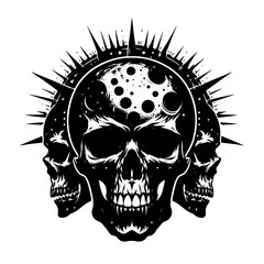 Obraz premium skull silhouette , skull art 