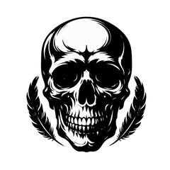 Obraz premium skull silhouette , skull art 