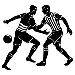 Naklejka premium football player silhouette