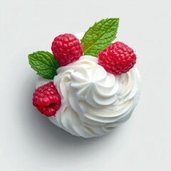 Whipped Cream with Raspberries