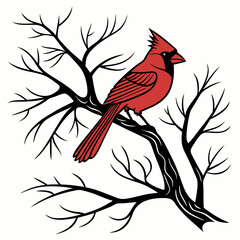 cardinal black silhouette icon vector