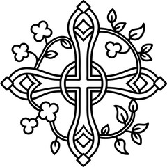 Obraz premium celtic cross with a cross