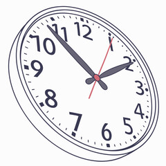 clock on white background