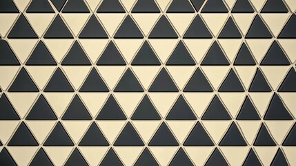 Geometric Triangle Pattern in Black and Beige for Background Design