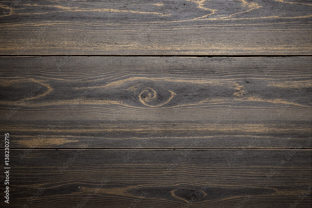 Poster dark wooden background with natural texture and grain pattern.