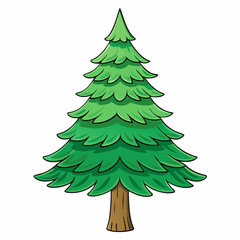 christmas tree vector illustration