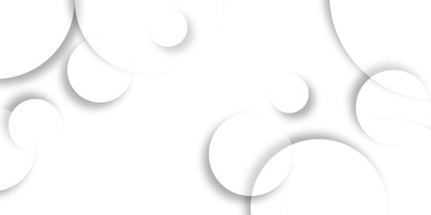 Abstract background with circle white abstract geometric background with soft light white paper circles in design .Gray abstract. Modern design background for report and project presentation template.
