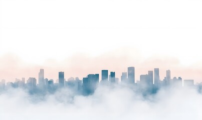 Fototapeta premium dense city skyline, Generative AI