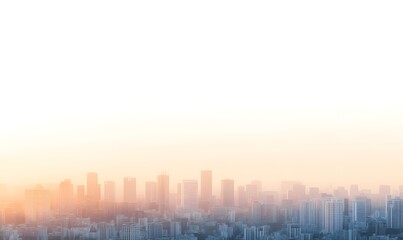 Fototapeta premium dense city skyline, Generative AI