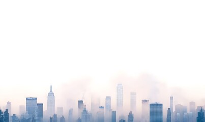 dense city skyline, Generative AI