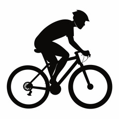 Obraz premium cyclist silhouette vector