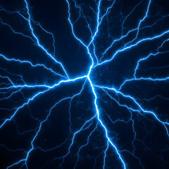 Striking Blue Lightning Pattern on Dark Background