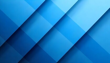 Obraz premium Abstract geometric background with overlapping diagonal rectangles in varying shades of blue, creating a sense of depth and dimension