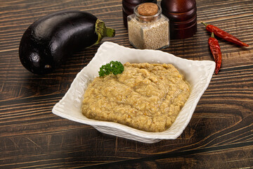 Eggplant dip - Mutabal with tahini paste