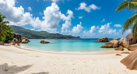 Azure Embrace: Tropical Noon AI Generated