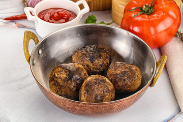 Baked potato barbecue with skin