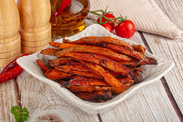 Homemade cuisine - baked sweet batat