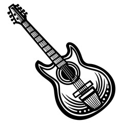 Fototapeta premium acoustic guitar vector illustration