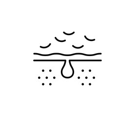 毛穴の角質　アイコンイラスト　ベクター
